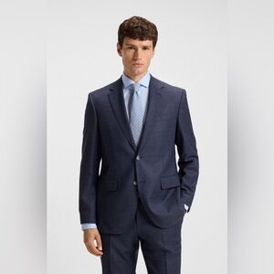 Hugo Boss Blue,gray, gold Men's Tie